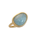 KOLO ring with Aquamarine - Forgyldt