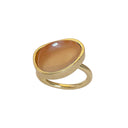 KOLO ring with Orange Moonstone - Forgyldt