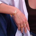 Forgyldt sølv armbånd SNAKE52