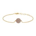 Armbånd with peach moonstone - Forgyldt