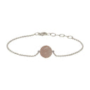 Armbånd with peach moonstone - Sølv