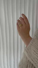 MILLE ring No. 4 with diamond - Sølv