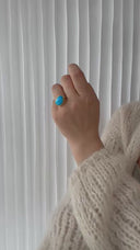 KOLO ring with Turquoise - Forgyldt