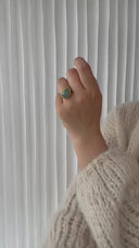 KOLO ring with Aquamarine - Forgyldt