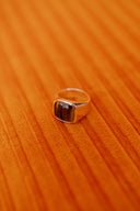 Cushion Signet Ring Tiger Eye Silver