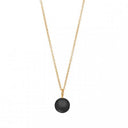 Vedhæng with Black Agate - Forgyldt