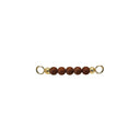 Red Jasper top til armring - Forgyldt
