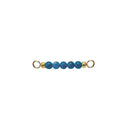Blue Apatite top til armring - Forgyldt