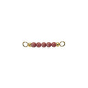 Pink Rhodonite til armring - Forgyldt