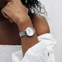About Vintage 1969 Petite Steel / White 32Mm - 330033