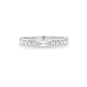 14kt. hvidguld snoet vielsesring med 0,40ct. W-si