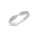 14kt. hvidguld snoet vielsesring med 0,40ct. W-si