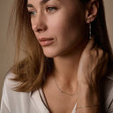 14kt. ZOE Halskæde med 7x0,025ct. W-si 40+5cm