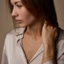 14kt. ZOE Halskæde med 7x0,025ct. W-si 40+5cm