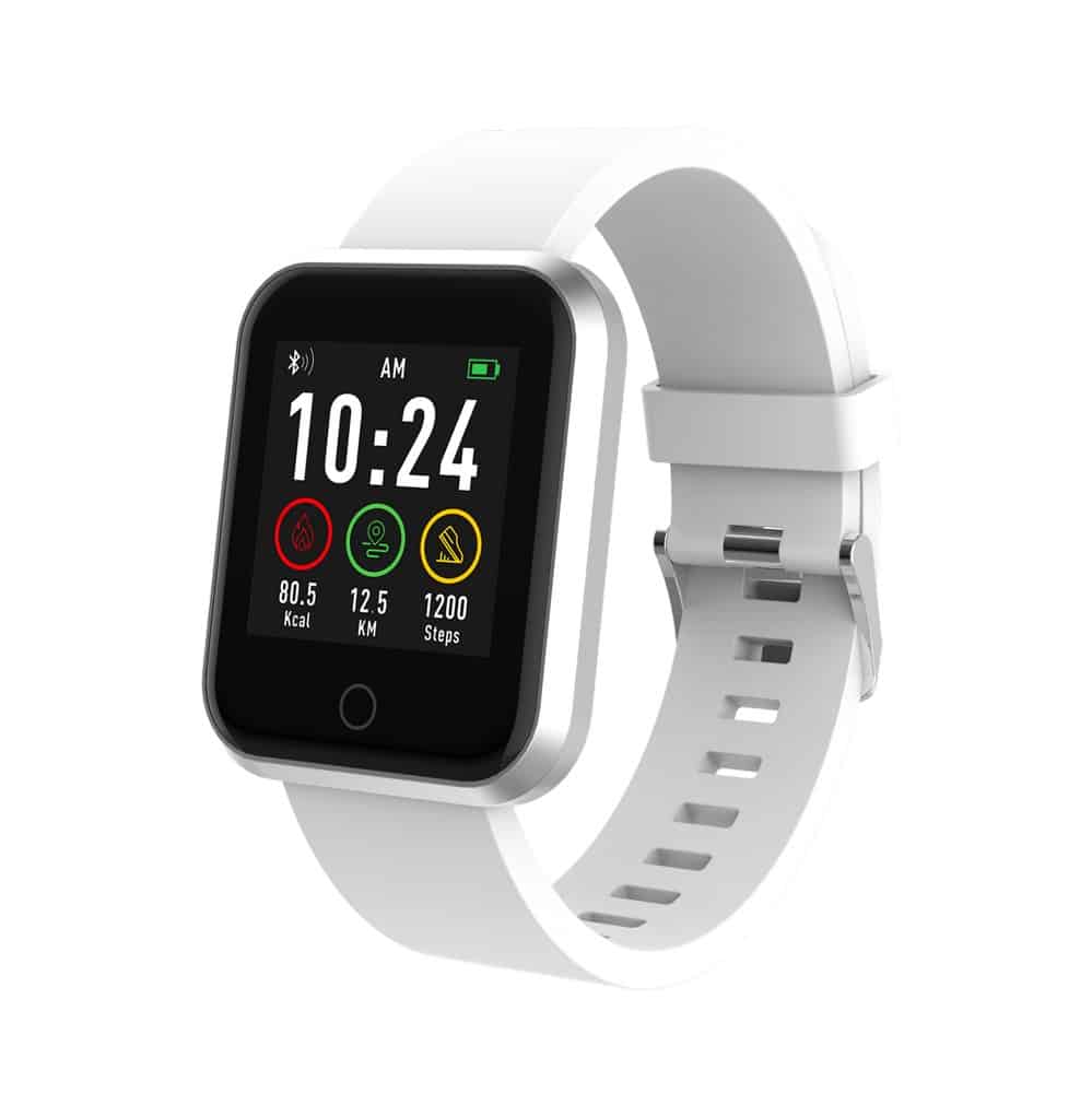 Swiss Go Smartwatch Davos Stål – Hvid Silicone Rem – 36X41Mm Urkasse