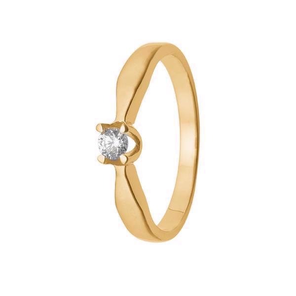 Aagaard – Dame ring 8k guld m/005ct labgrown diamant – 1800-KV-G8-0.05