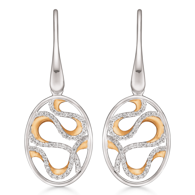 Støvring design Sølv Hænge øreringe – 14,3 x 19 mm – 13255010
