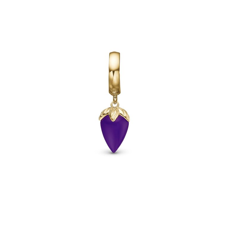 Christina Jewelry Drop Purple Chalcedony – Forgyldt Charms – 623-G249Purple