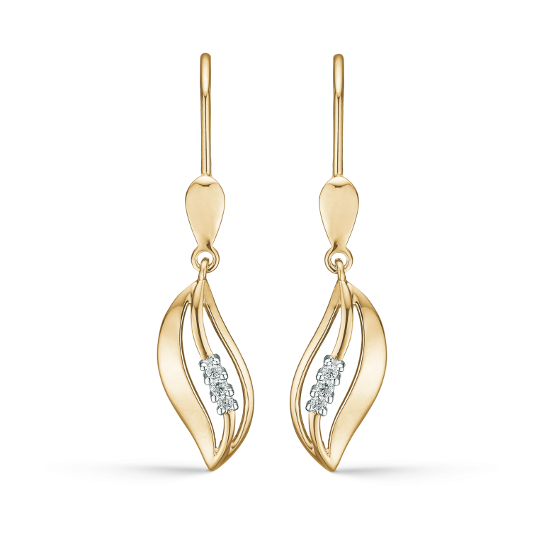 Støvring design 8 karat guld Hænge øreringe – 63232019